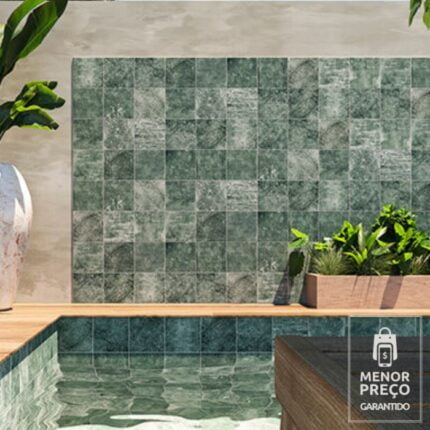 Revestimento Giseli Acetinado Santorini Green 19,5x19,5cm