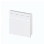 Rodapé Poliestireno 7cmx15mm Frisado Branco 51907 Arquitech