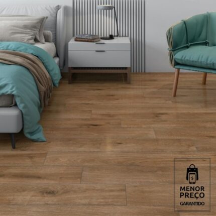 Porcelanato Helena Acetinado Teca Imbuia 20x121cm