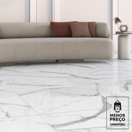 Porcelanato Embramaco Polido Calacata Gray Lux Plus 82x82cm
