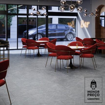 Porcelanato Embramaco Acetinado Marmi Grafite Satiny 83x83cm