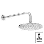 Chuveiro redondo com braço de parede 220mm boss cromado