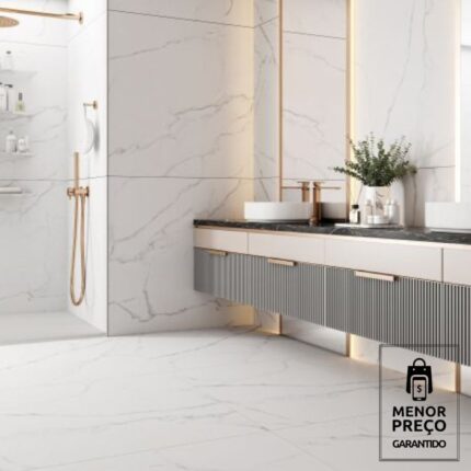 Porcelanato Gaudi Acetinado Calacata Light AC 120x120cm