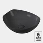 Cuba Retangular 420x390x140mm Preta Matte Big Obra