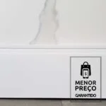 Rodapé Poliestireno 10cm Frisado Branco, largura 1,5cm