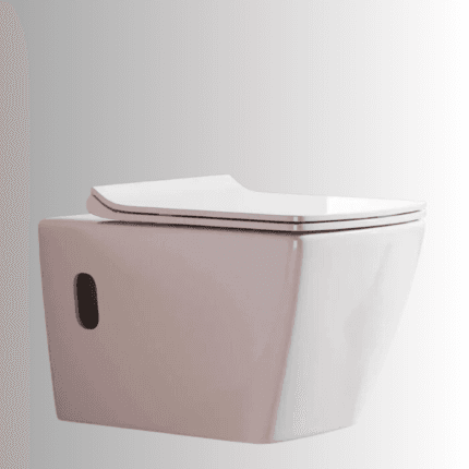 Bacia Suspensa Big Obra Sifônica Rimless Rettangolare Branca com Assento