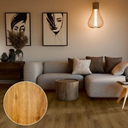 Piso Vinilico Click Fácil Instalar Amadeirado M² Papoula