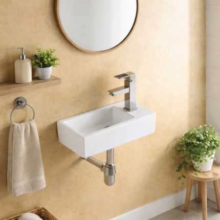 Cuba Big Obra Banho Art Basin Branca Suspensa (370 x 180 x 90mm)