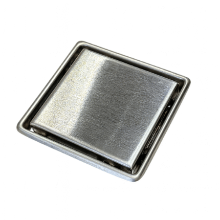 Ralo Oculto em Inox 304 Tampa Escovada 15x15cm Smart