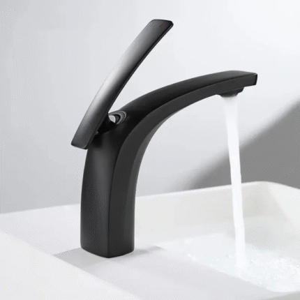 Misturador Big Obra Monocomando Aço Inox 304 Banheiro Bica Baixa Escovado Preto Fosco (16x17x4cm) (R)