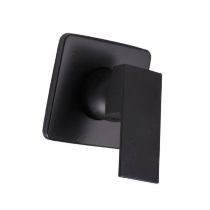 Acabamento de Monocomando Quadrado Deca em Inox, Zinco e ABS Preto