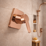 Acabamento de Monocomando Redondo Deca em Inox, Zinco e ABS Rose Gold