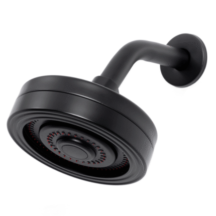 Ducha Chuveiro Autolimpante Acqua Clean Redondo de Parede Curto Preto Inox 201