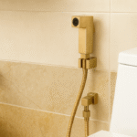 Ducha Higienica para Banheiro Dourado Escovado Aco Inox
