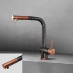 Misturador Torneira Monocomando Aço Inox 304 Cozinha Bica Móvel Grafite Rose Gold