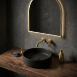 Cuba Banho Art Basin 420x420x160mm Preta Matte (R)