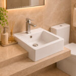 Cuba Banho Art Basin Branca Semi Encaixe (465x420x160mm)