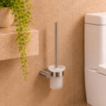 Escova de Bacia com Suporte Aço Inox 304 Round Grafite (R)