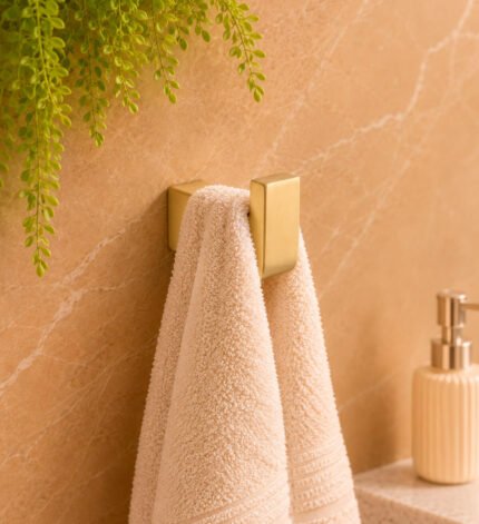 Cabide de Parede Aço Inox 304 Semi Round Gold Champagne Escovado (R)