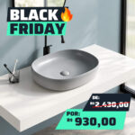 Cuba Banho Art Basin Cinza Degrade (450x420x120mm)